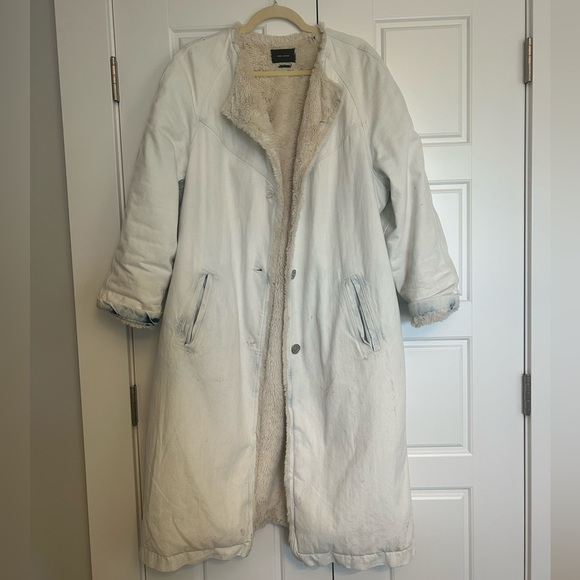 Isabel Marant Kalieia Faded Denim Coat (off-white) size FR 36